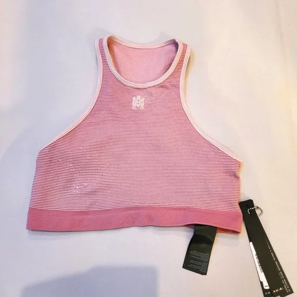 NWD$590 AMIRI Ma Embroidered Seamless Racerback Bra Sz XS/ Small - Picture 4 of 15